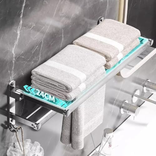 Towel Shelf Acrylic Wall Mounted Rack 50cm