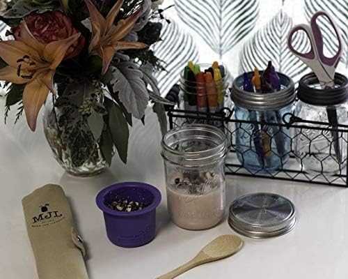 Wide Mouth Mason Jar Divider Cup Plastic-Free Lunch Snack Organizer