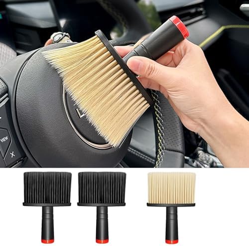 Pair Car vent cleaning brushes with ergonomic handle grip interior detailers