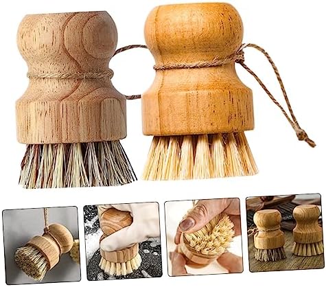 2Pcs Pot Cleaning Brush Set Handle Kitchen Dish brushes for Household