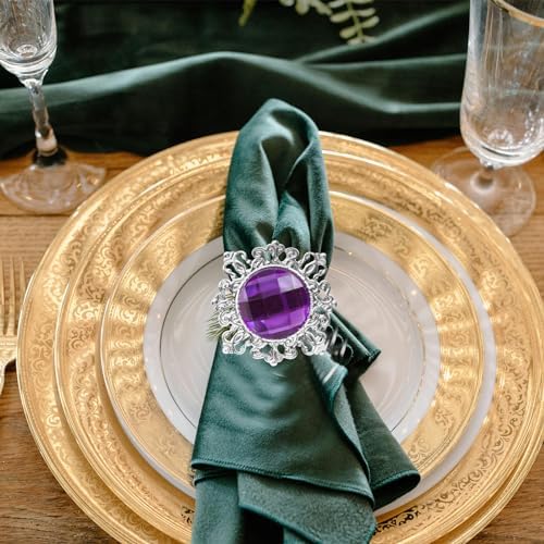 FRCOLOR 12-Piece bling Napkin Rings