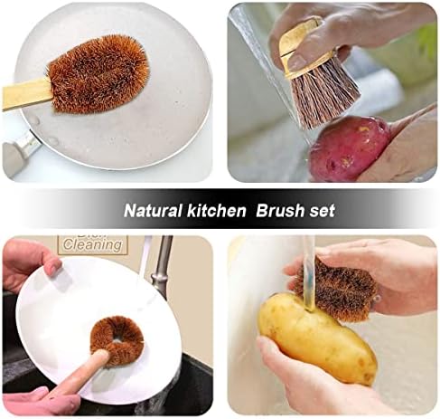 All-Natural Kitchen Scrub Brush Set
