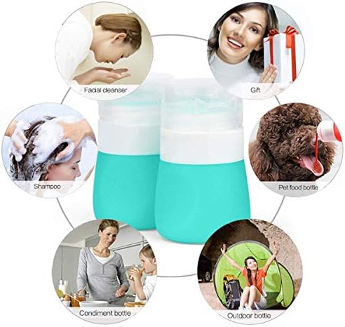 Yinggg Squeeze Portable Salad Dressing Container to Go Set of 4 55ML