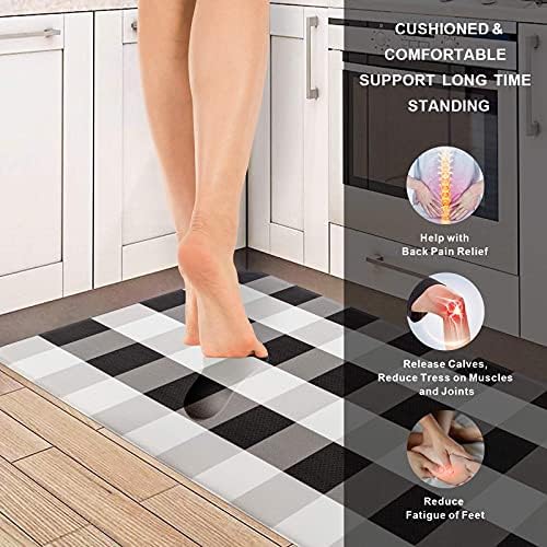 Carvapet Anti-Fatigue Kitchen Mat with Non-Slip Backing Waterproof Surface