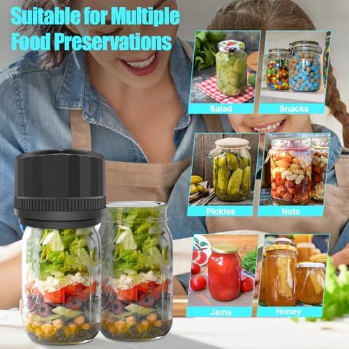 Easy vacuum sealing kit for Mason jars preserves food and travel-friendly