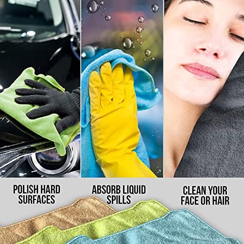 Premium Microfiber Cleaning Cloth Pack of 5 118x118 Reusable
