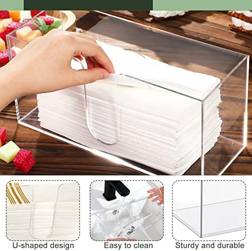 Mumufy 2 Pcs Clear Acrylic Paper Towel Dispenser Set