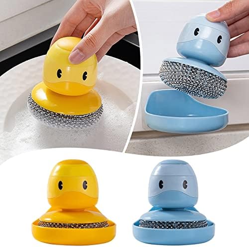 Efficient Kitchen Brush Silicone Dish Soap Press