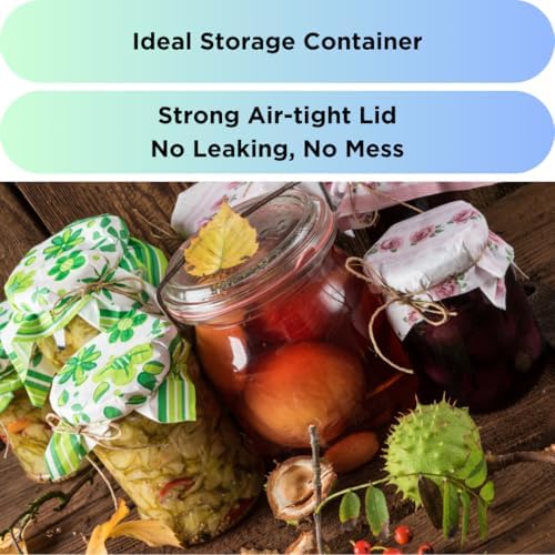 JOJAN Premium Wide Mouth Glass Jars with Airtight Lids - 8oz Pack of 12
