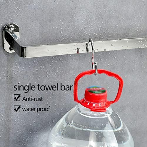 Stainless Steel Towel Bar Rail - Wall-Mounted Rounded Corner 157in