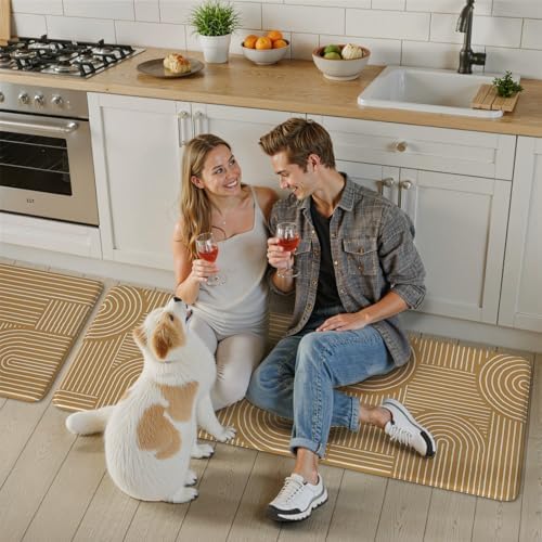 Modern Farmhouse Kitchen Rugs Anti-Fatigue Non-Slip Mat Set for Home