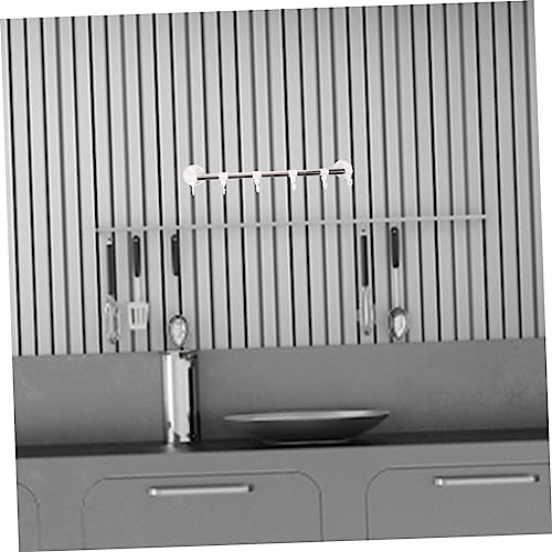 Space-Saving Suction Cup Towel Rack 6 Hooks Stainless Steel