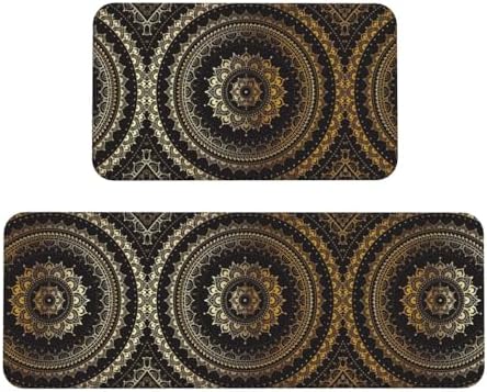 Mandala Wide Kitchen Mat Set - 2 Piece