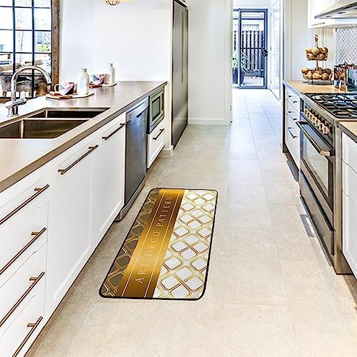 Hapuxt Golden Art Kitchen Rugs Area Mats for Cooking Entertaining Remember