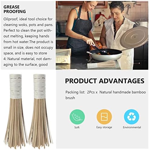 Cabilock Japanese Wok 2Pcs Cleaning Brush Set