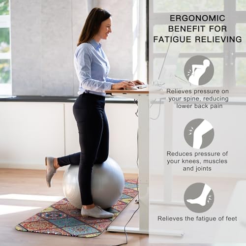 QiyI Boho Anti Fatigue Kitchen Mat Erf satire_home_and_kitchen