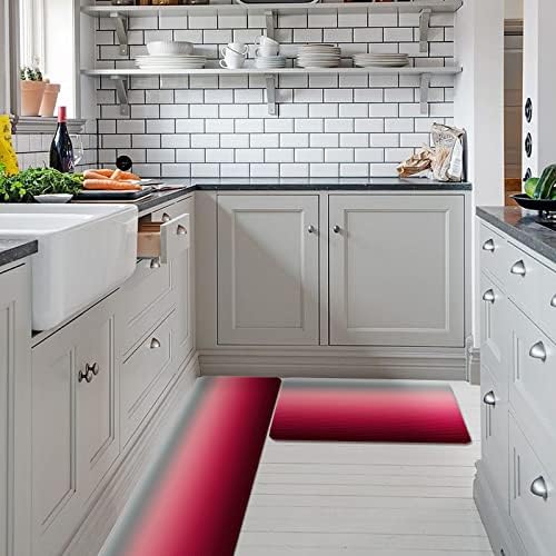 Carosoffe Gradient Kitchen Rugs 20x47 Non-Slip Absorbent