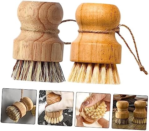 Nolitoys 6-Piece Wok Dish Brush Set for Kitchen Essentials