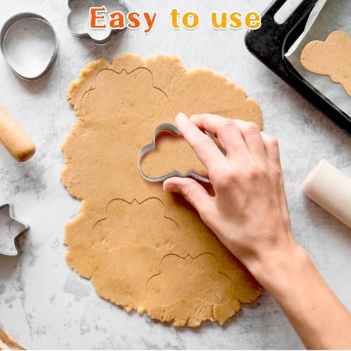12Pcs Easter Cookie Cutters Set Stainless Steel