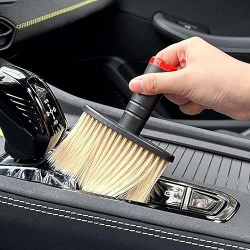 Pair Car vent cleaning brushes with ergonomic handle grip interior detailers