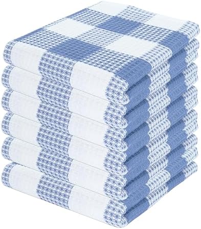 Premium 100 Cotton Waffle Weave Kitchen Towels Super Soft Absorbent