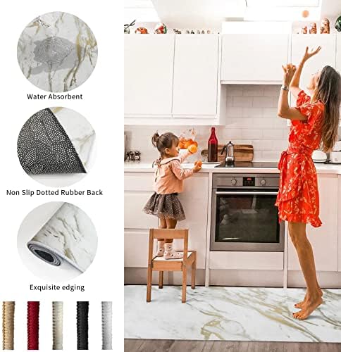 Marble 2Pc Kitchen Rugs