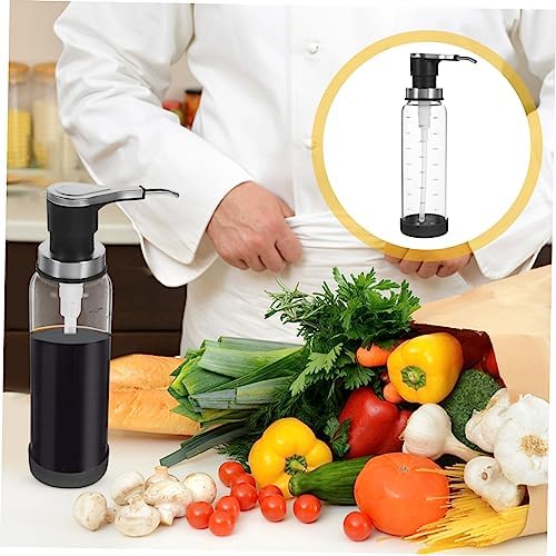 500ml Press Pump Dispenser with Measurement Refillable Kitchen Tool