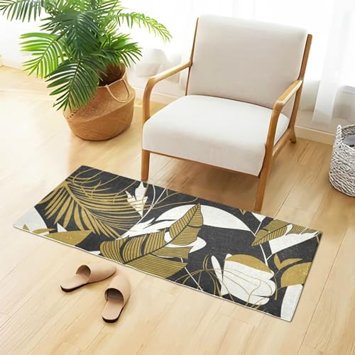 Tropical Leaves Kitchen Mat 39 x 20 Inch Anti-Slip