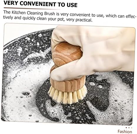 2Pcs Pot Cleaning Brush Set Handle Kitchen Dish brushes for Household