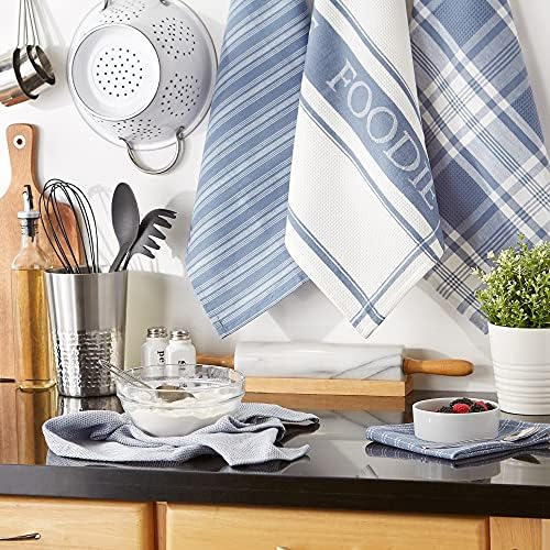 DII Everyday Collection Foodie Kitchen Set Stonewash Blue 5 Piece