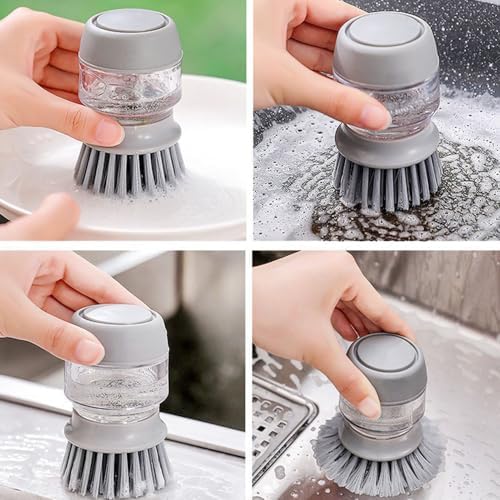 Household Kitchen Stove Utensils Cleaning Brush Grey