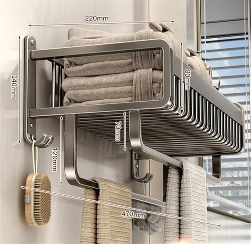 Wall-Mounted Towel Rack for Bathroom 47cm