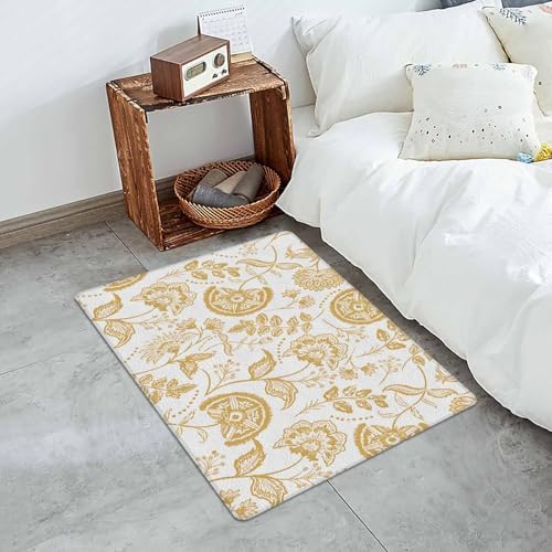Boho Orange Floral Mat