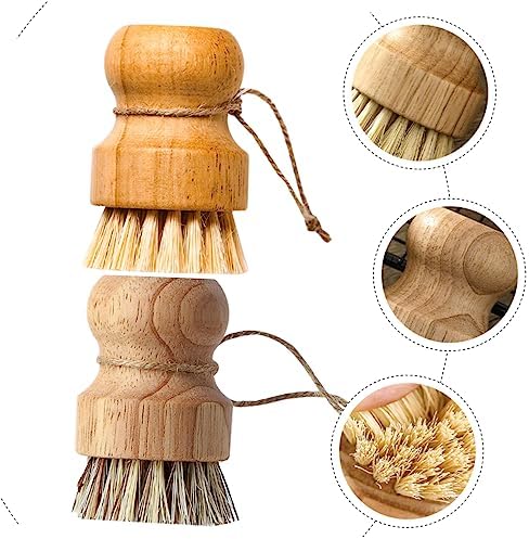 2Pcs Pot Cleaning Brush Set Handle Kitchen Dish brushes for Household