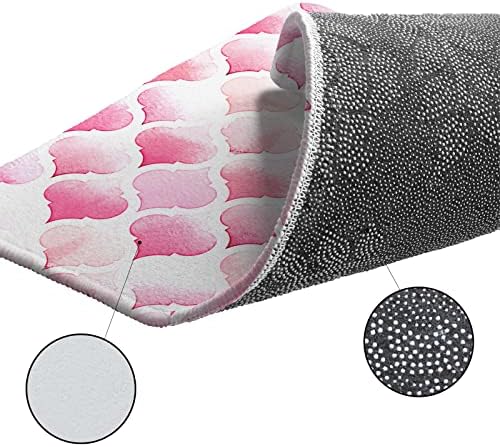 Ombre Pink Kitchen Rug Set - Soft Standing Mat for Kitchen Bathroom