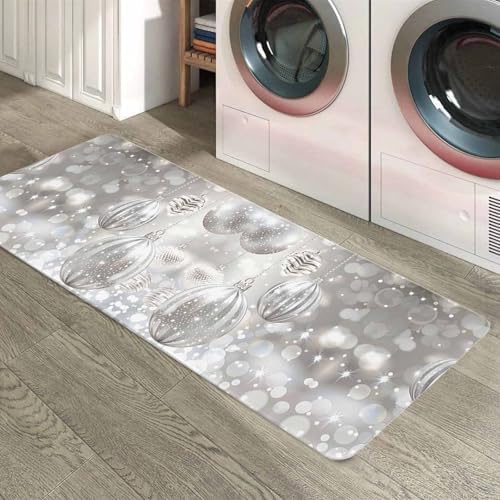 Crafting a Cozy Kitchen with Christmas Moments Silver Stars Area Runner Mat Set
