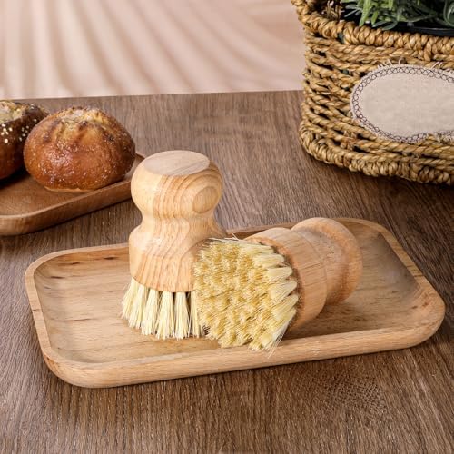 6Pack Bamboo Dish Scrub brushes Kitchen Cleaning Set