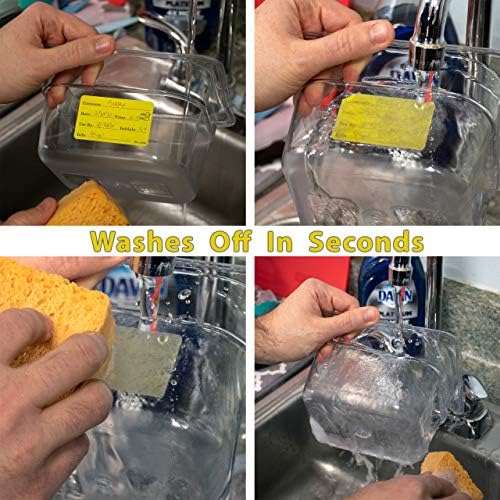 Dissolvable Food Labels for Glass Plastic Metal Wood - Reusable with No Residue