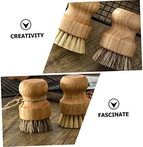 2-Piece Wooden Wok Cleaning brushes