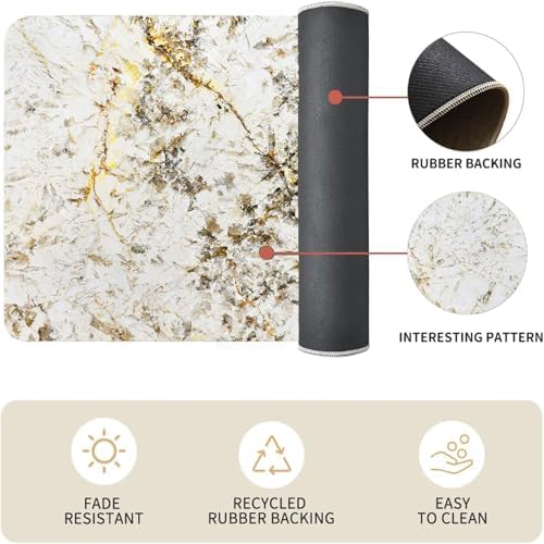 Double-Sided Marble Kitchen Mat Set Anti-Fatigue Durable