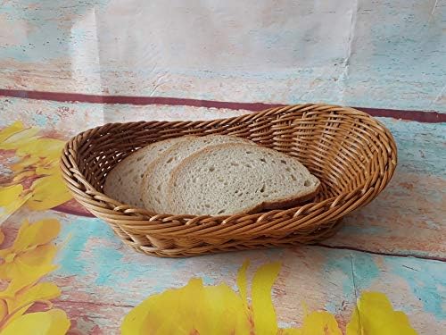ANRUIDE 2 Pack Woven Bread Baskets Imitation Rattan