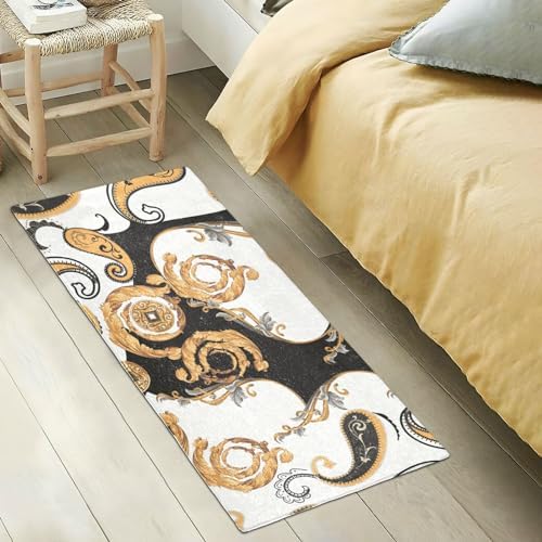 Adornlife Baroque Kitchen Mat 39x20 Inch Non-Slip Comfort Standing Rug