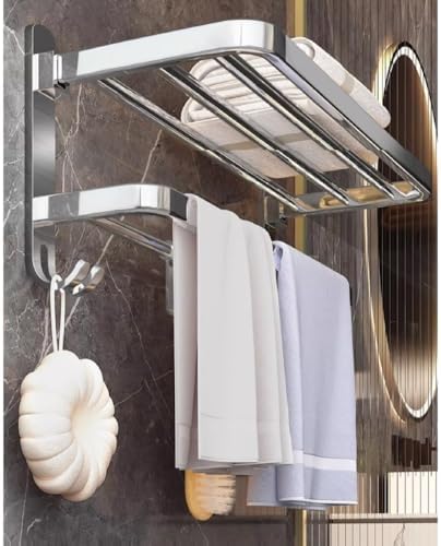 Thickened Stainless Steel Towel Rack for Bathroom Storage