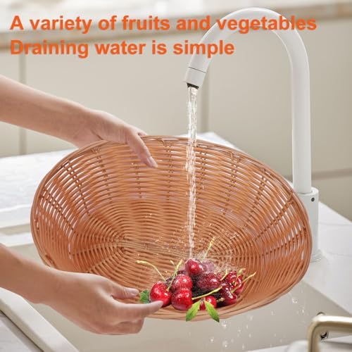 11 Inch Oval Poly Wicker Baskets 11 Pack