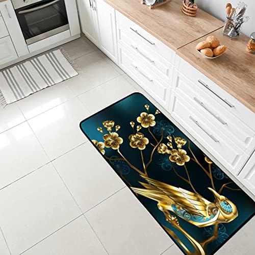 Hapuxt Golden Steampunk Kitchen Rugs