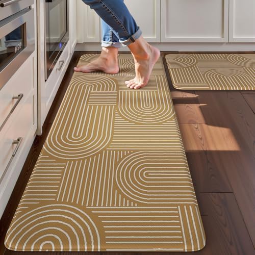 Modern Farmhouse Kitchen Rugs Anti-Fatigue Non-Slip Mat Set for Home