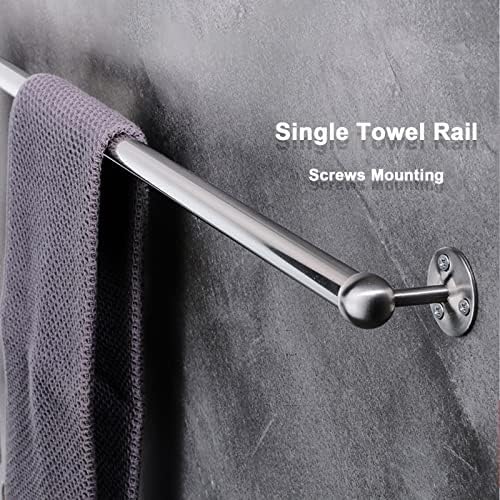 Stainless Steel Towel Bar Rail Wall-Mounted Towel Holder Rack