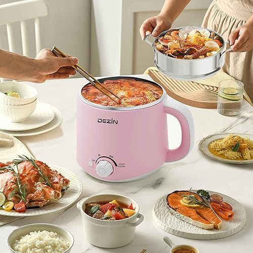 Dezin Electric Pot with Steamer 16L Stainless Steel Keep Warm Temperature Control