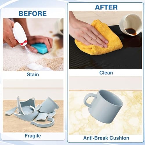 Premium Marbles Anti-Fatigue Kitchen Rugs 2-Pack