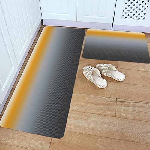 Luxury Soft Kitchen Rugs with Gradient Stripes